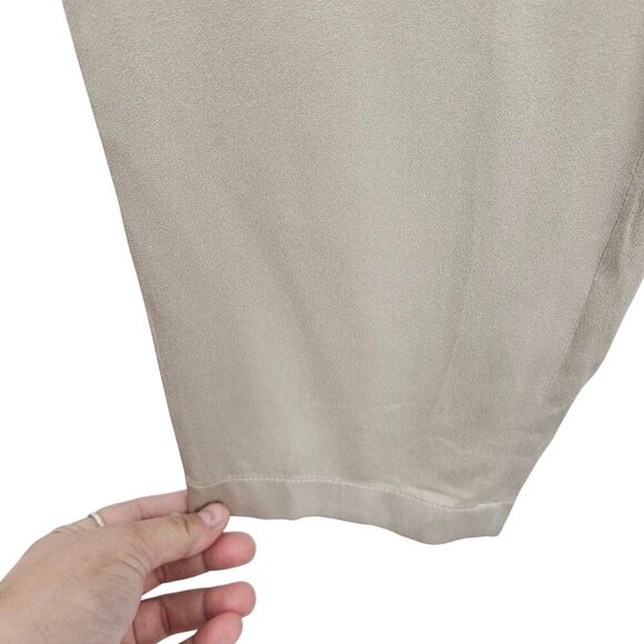 Vince Stucco Patch Pocket Drawstring Satin Pants Beige Women’s Size M Minimalist - Picture 7 of 16